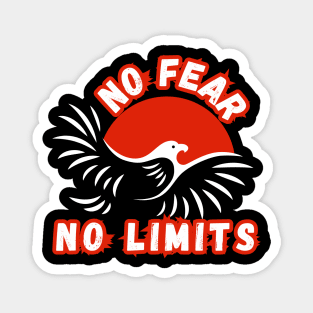 No fear no limits eagle - Atychiphobia Magnet