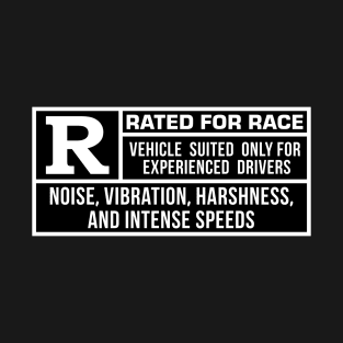 Rated R For Race - Black/White T-Shirt