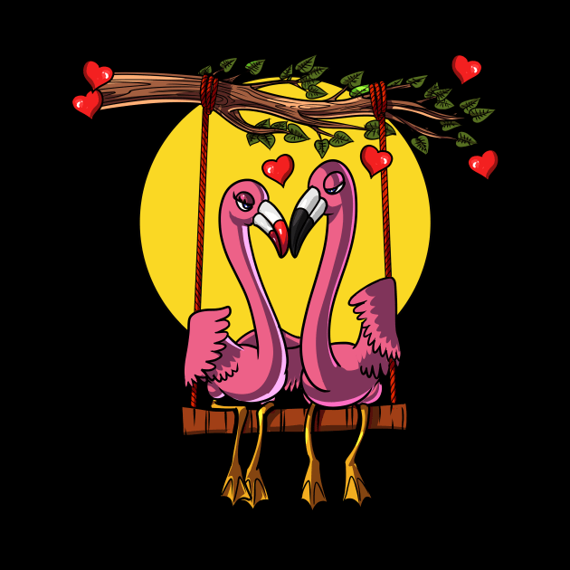 Flamingo Bird Couple by underheaven