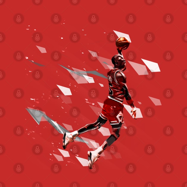 Micheal Jordan Abstract Poly Art by hesxjohnpaul