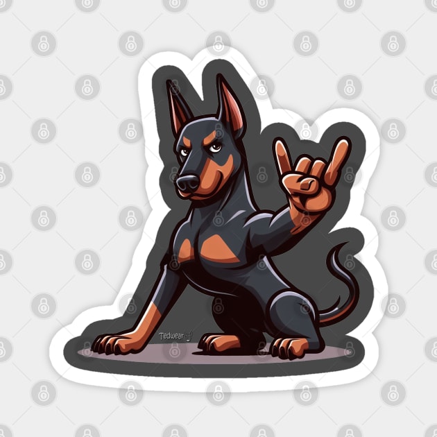 Rock Dobe Magnet by Tedwear