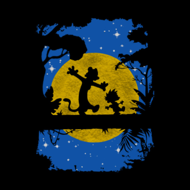 Walking in the night - Calvin And Hobbes - Phone Case