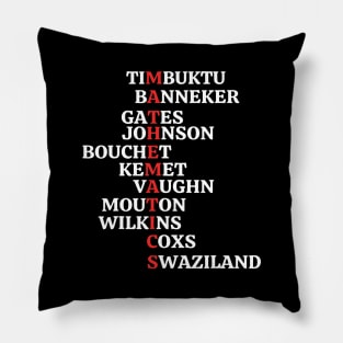 Black Mathematicians Shirt Black mathematicians and African centers Pillow