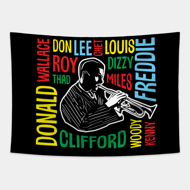 Best Jazz Trumpeters Of All Time Tapestry by jazzworldquest