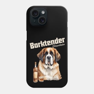 Saint Bernard Dog Barktender Extraordinair Phone Case