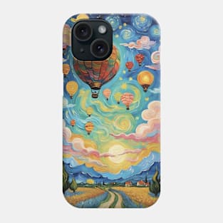 Aerial Symphony: Van Gogh's Starry Night Flight Phone Case