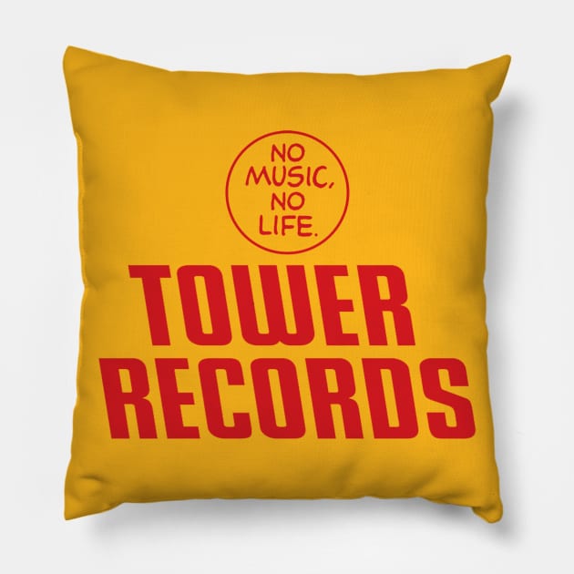 Tower Records Pillow by Hysteria 51's Retro - RoundUp