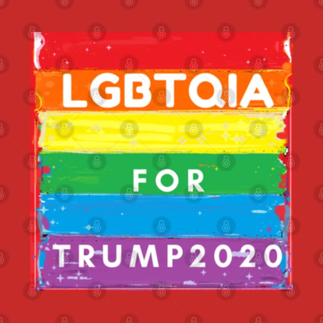 LGBTQIA FOR TRUMP 2020 Mug, Pin, Sticker by DeniseMorgan