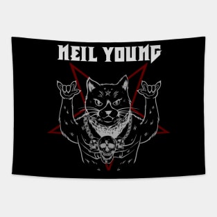 NEIL YOUNG CAT ROCK - MERCH VTG Tapestry