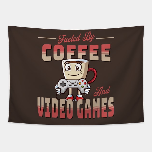 Fueled By Coffee And Video Games Tapestry by NextGameQuest