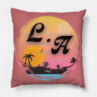 Vintage - L.A Surfer Chicks Pillow