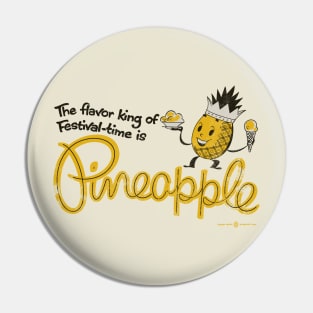 Vintage Pineapple Advertisment Distressed Pin