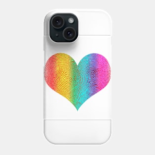 Fingerprint in heart shape Phone Case