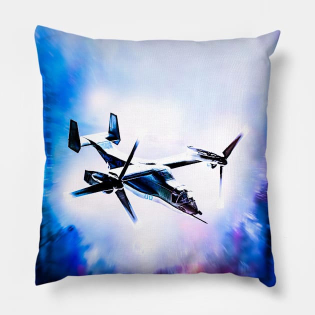 Osprey in flight Pillow by Pitmatic