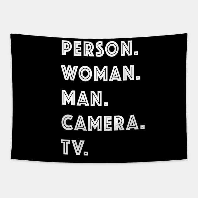 Person Woman Man Camera Tv Tapestry by Az_store 