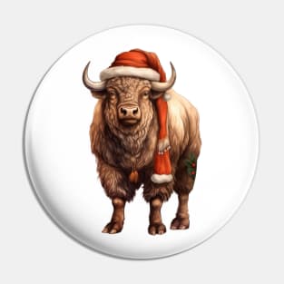 Vintage Christmas Bison Pin