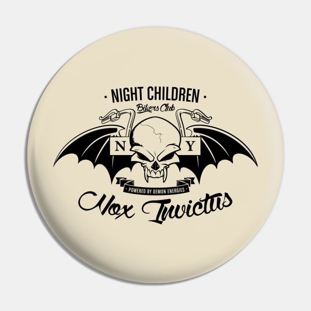 Shadowhunters - Nox Invictus Bikers Club Pin by BadCatDesigns