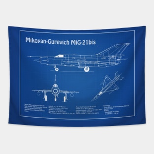Mikoyan-Gurevich MiG-21 bis Fishbed Fighter - AD Tapestry