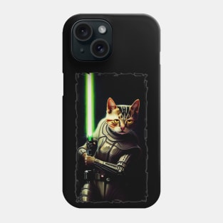 Fun Cat Print ~ AI Art ~ Fantasy Cat ~ Sci-fi Cat ~ Cats with Lightsabers Phone Case