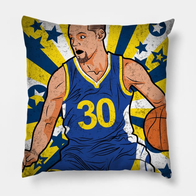 Curry Basketball Steph San Francisco 30 Legend Pillow by TEEWEB