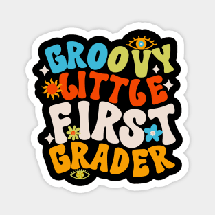 Groovy Little First Grader First Day of School Magnet