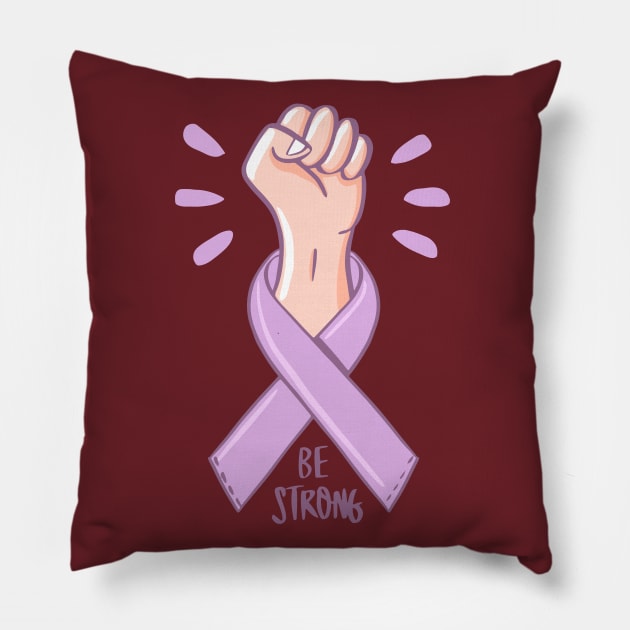 Be Strong Pillow by Mako Design 