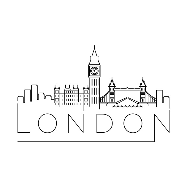 London Minimal Skyline by kursatunsal