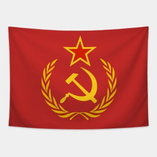 Soviet Hammer and Sickle Star Tapestry