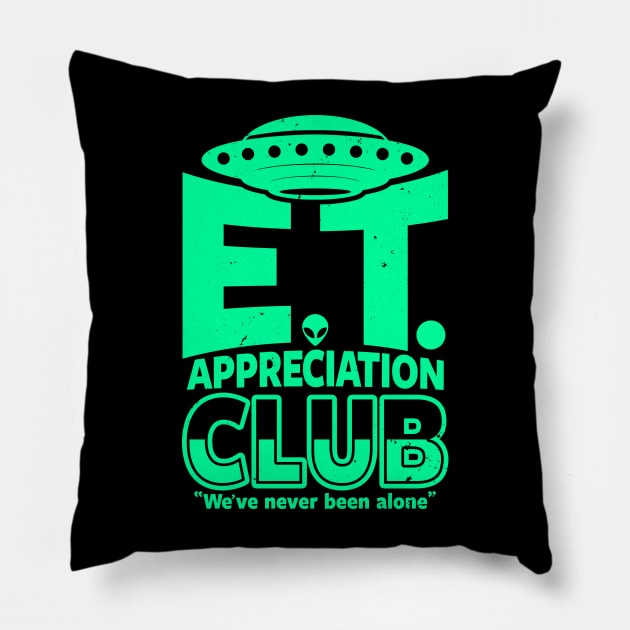 Funny Retro Vintage Alien ET UFO Believer Funny Meme Pillow by Originals By Boggs