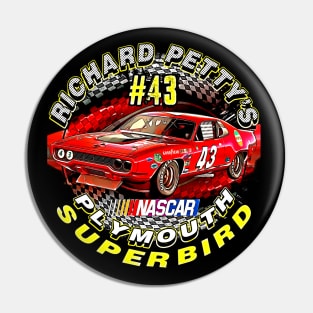 NASCAR Richard Petty's #43 Plymouth Superbird 1970 Vintage Racing Car Pin