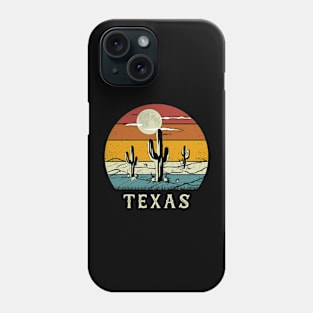 Cactus Vintage Texas Retro Wild Desert Sunset Summer Phone Case