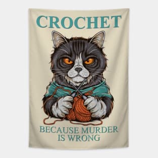 CROCHET : Because Murder is Wrong Tapestry