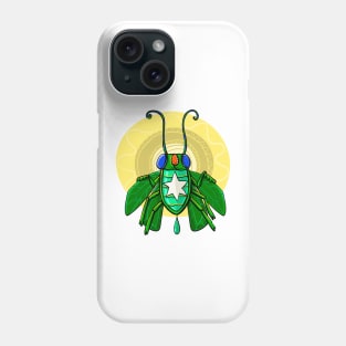 green scarab beetle with a golden disc Phone Case