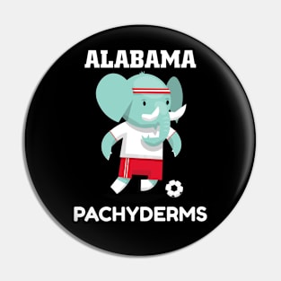 ⚽ Alabama Football, Elephant Kicks the Ball, Imaginary Team Spirit Pin