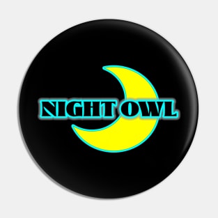 Night Owl Graphic Pin