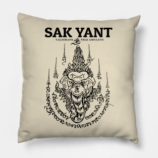 Vintage Muay Thai Tattoo Elephant Pillow