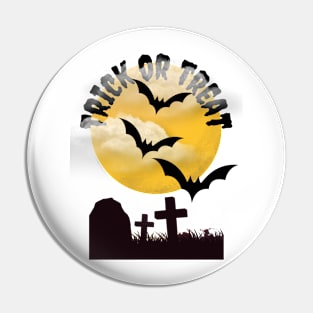 Trick or Treat Halloween Design Pin
