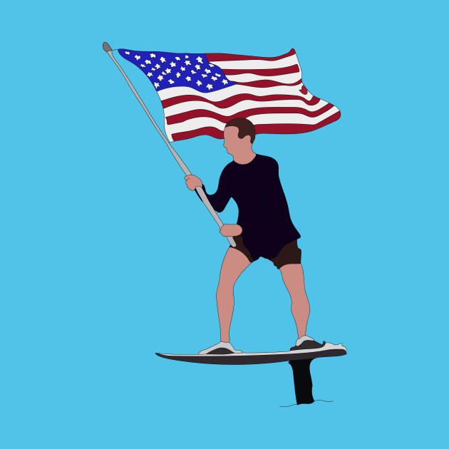 Surfing Patriot Zuckerberg by Polomaker