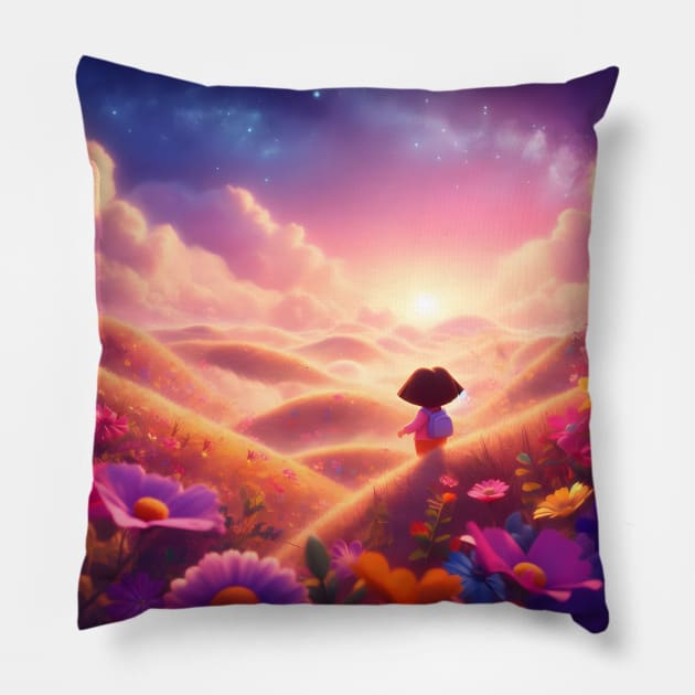 Kids Fashion: Explore the Magic of Cartoons and Enchanting Styles for Children Pillow by insaneLEDP