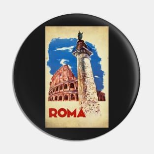 Retro poster - travel - vintage - Roma - Italy Pin