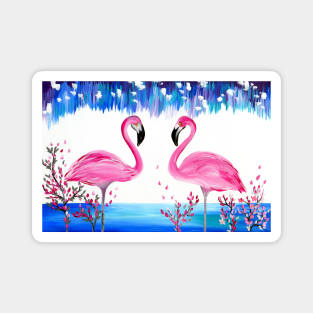 Blue and Pink 4 Magnet