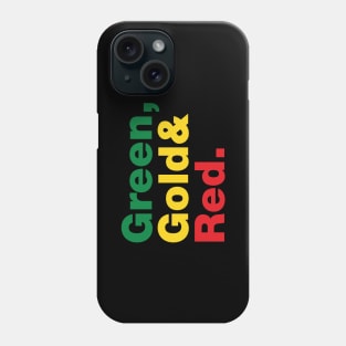 Green, Gold & Red. Phone Case