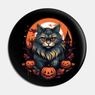 Siberian Cat Halloween, Cat Lover Pin