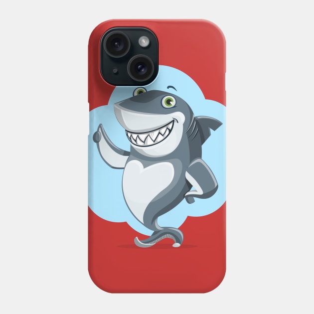 Smiling Shark Gives a Thumbsup Phone Case by PatrioTEEism