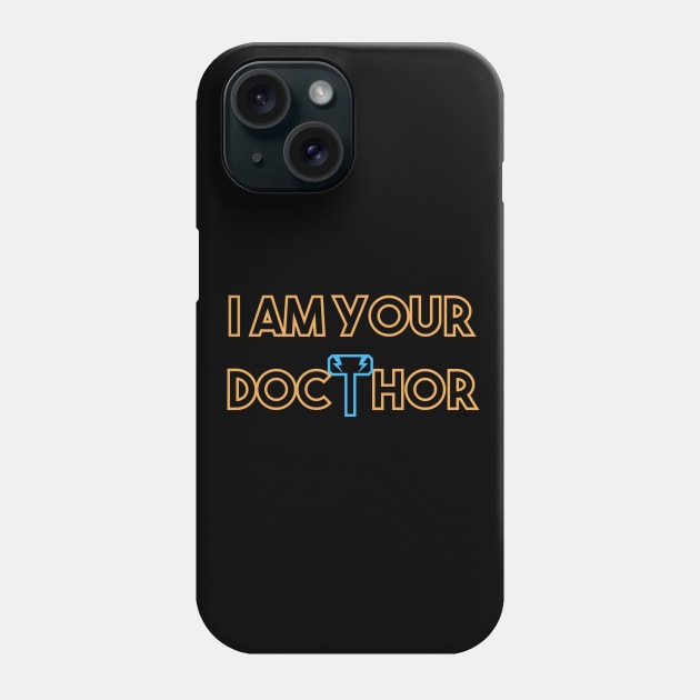 Doctor and Thor Pun Phone Case by NorseTech