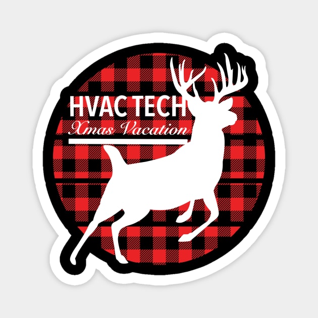 Hvac Tech Xmas Vacation Flannel Magnet by The Hvac Gang