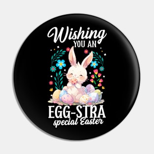 Cute Easter Bunny Egg-Stra Pin