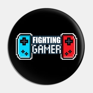 Fighter - 8-bit Retro Pixel Classic Nostalgia Video Games Pin