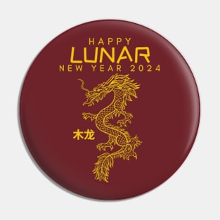 Lunar New Year 2024 The Year Of Dragon 2024 Men Women Kids Pin