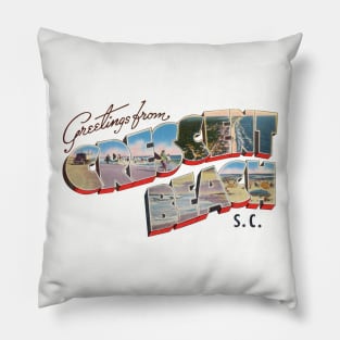 Greetings from Crescent Beach Pillow